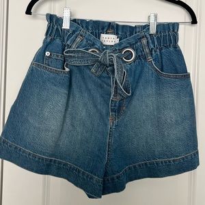 Tanya Taylor - paper bag denim shorts